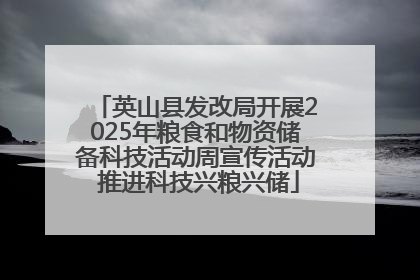 英山县发改局开展2025年粮食和物资储备科技活动周宣传活动 推进科技兴粮兴储