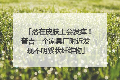 落在皮肤上会发痒！普吉一个家具厂附近发现不明絮状纤维物