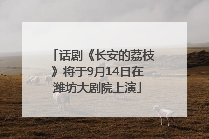 话剧《长安的荔枝》将于9月14日在潍坊大剧院上演