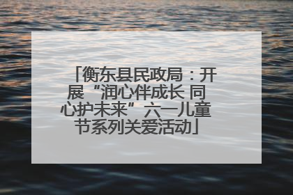 衡东县民政局：开展“润心伴成长 同心护未来”六一儿童节系列关爱活动