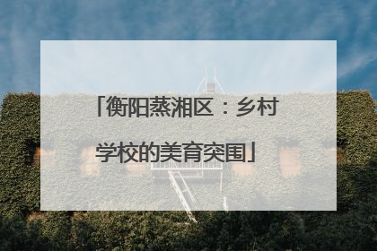 衡阳蒸湘区：乡村学校的美育突围