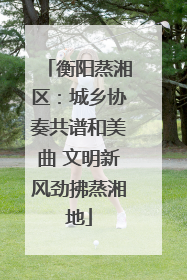 衡阳蒸湘区：城乡协奏共谱和美曲 文明新风劲拂蒸湘地