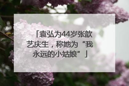 袁弘为44岁张歆艺庆生，称她为“我永远的小姑娘”