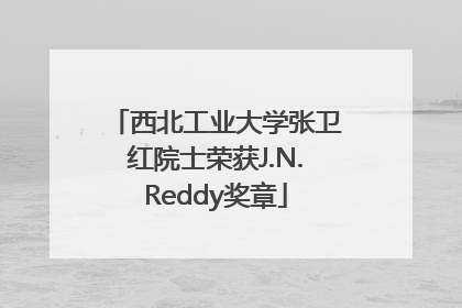 西北工业大学张卫红院士荣获J.N.Reddy奖章