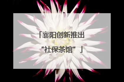 襄阳创新推出“社保茶馆”