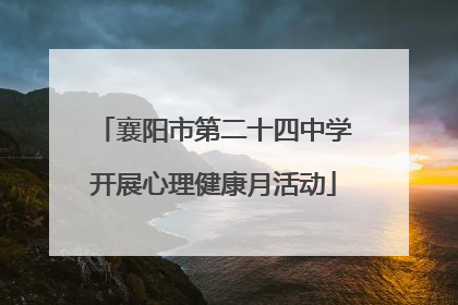 襄阳市第二十四中学开展心理健康月活动