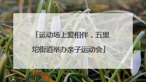 运动场上爱相伴，五里坨街道举办亲子运动会