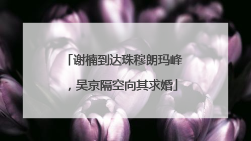 谢楠到达珠穆朗玛峰，吴京隔空向其求婚