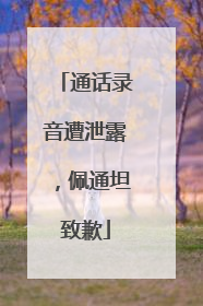 通话录音遭泄露，佩通坦致歉