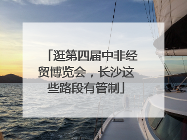 逛第四届中非经贸博览会，长沙这些路段有管制