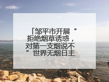 邹平市开展“拒绝烟草诱惑，对第一支烟说不”世界无烟日主题宣传活动