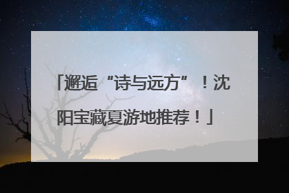 邂逅“诗与远方”！沈阳宝藏夏游地推荐！