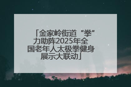 金家岭街道“拳”力助阵2025年全国老年人太极拳健身展示大联动