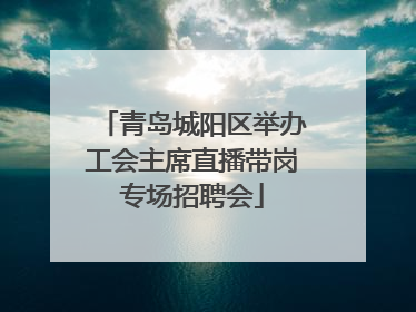 青岛城阳区举办工会主席直播带岗专场招聘会