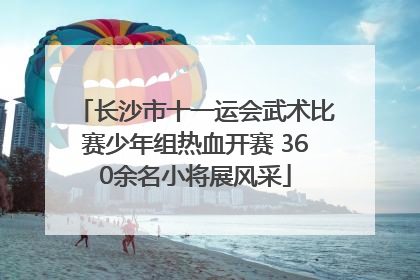 长沙市十一运会武术比赛少年组热血开赛 360余名小将展风采