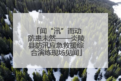 闻“汛”而动 防患未然——炎陵县防汛应急救援综合演练现场见闻