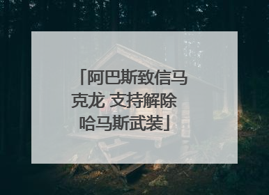 阿巴斯致信马克龙 支持解除哈马斯武装