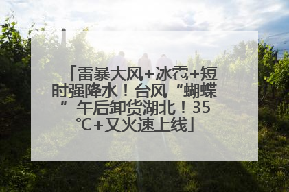 雷暴大风+冰雹+短时强降水！台风“蝴蝶”午后卸货湖北！35℃+又火速上线