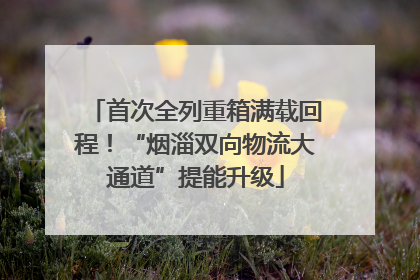 首次全列重箱满载回程！“烟淄双向物流大通道”提能升级