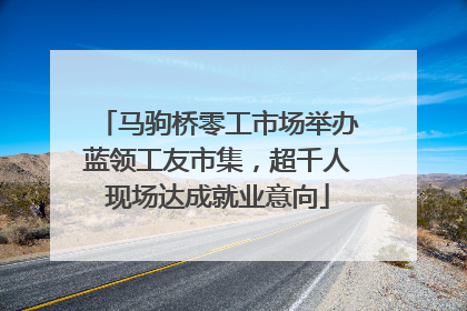 马驹桥零工市场举办蓝领工友市集，超千人现场达成就业意向