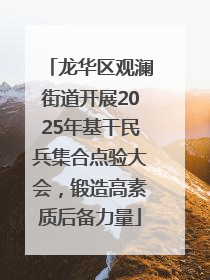 龙华区观澜街道开展2025年基干民兵集合点验大会，锻造高素质后备力量