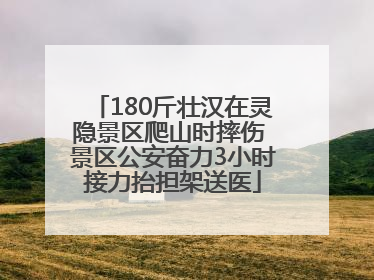 180斤壮汉在灵隐景区爬山时摔伤 景区公安奋力3小时接力抬担架送医
