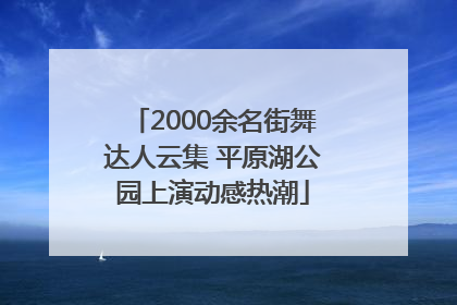 2000余名街舞达人云集 平原湖公园上演动感热潮
