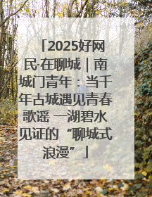2025好网民·在聊城｜南城门青年：当千年古城遇见青春歌谣 一湖碧水见证的“聊城式浪漫”