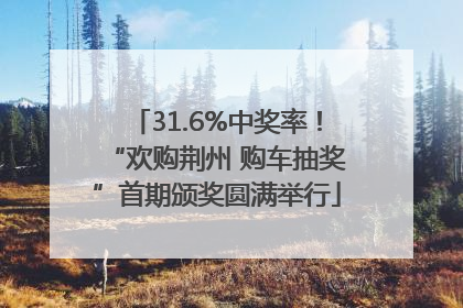 31.6%中奖率！“欢购荆州 购车抽奖”首期颁奖圆满举行