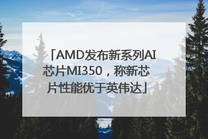 AMD发布新系列AI芯片MI350，称新芯片性能优于英伟达